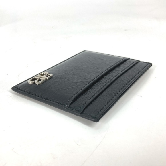 BALENCIAGA 766547 BB Business Card Holder Pass Case Holder/Card Leather Women...